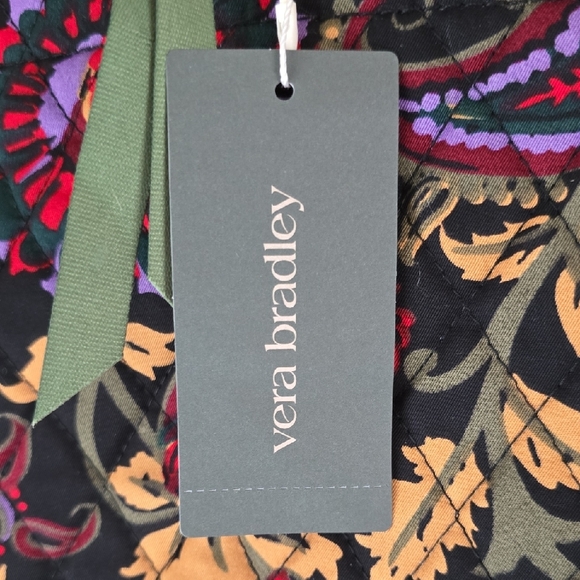 Vera Bradley Small Original Tote in Midnight Garden Paisley Pattern - NWT - Picture 2 of 6